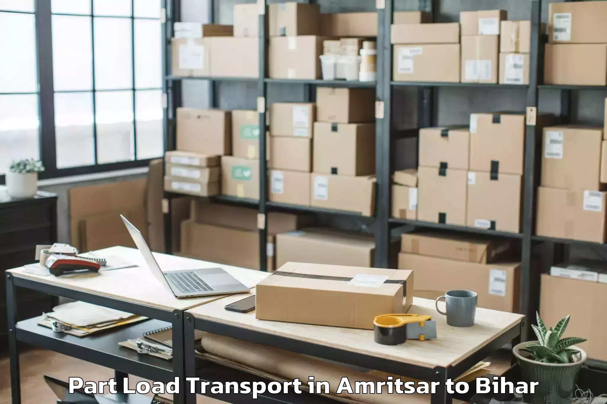 Book Amritsar to Valmiki Nagar Part Load Transport Online